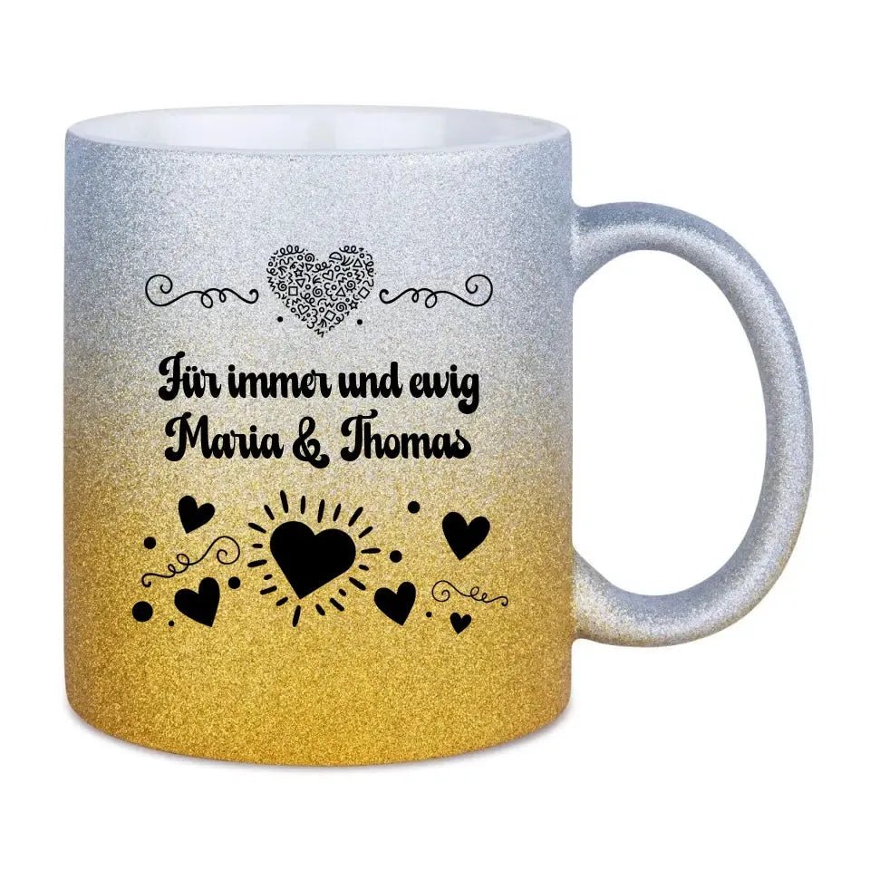 Love Design 3 • Glitzertasse mit Farbverlauf