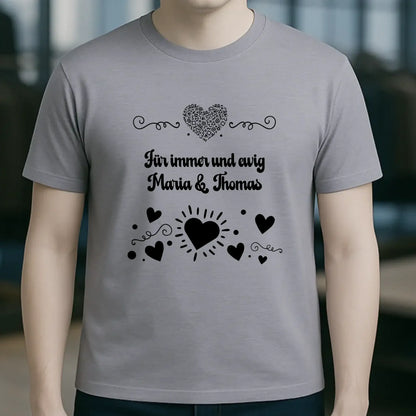 LOVE DESIGN 3 personalisierbar - Unisex Premium T-Shirt XS-5XL aus Bio-Baumwolle für Damen & Herren