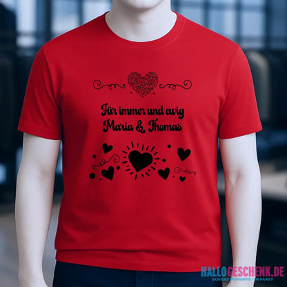 LOVE DESIGN 3 personalisierbar - Unisex Premium T-Shirt XS-5XL aus Bio-Baumwolle für Damen & Herren