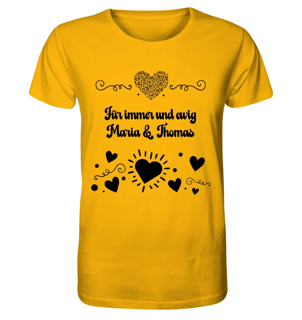 LOVE DESIGN 3 (personalisierbar) - Unisex Premium T - Shirt XS - 5XL aus Bio - Baumwolle für Damen & Herren - HalloGeschenk.de #geschenkideen# #personalisiert# #geschenk#