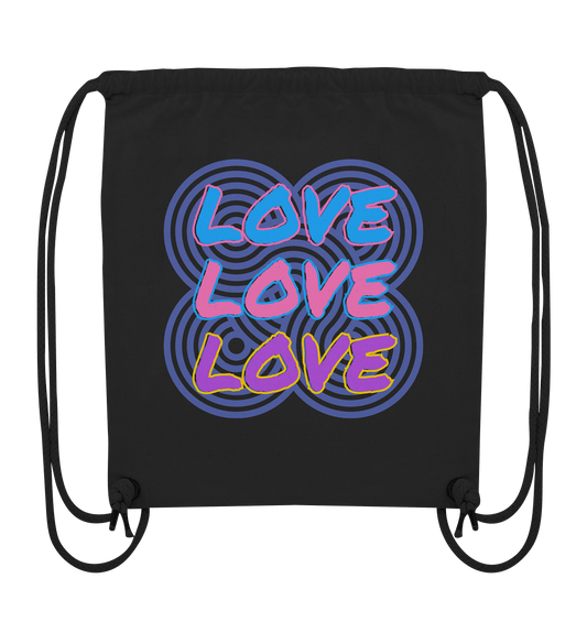 LOVE LOVE LOVE - Organic Gym-Bag - HalloGeschenk.de #geschenkideen# #personalisiert# #geschenk#