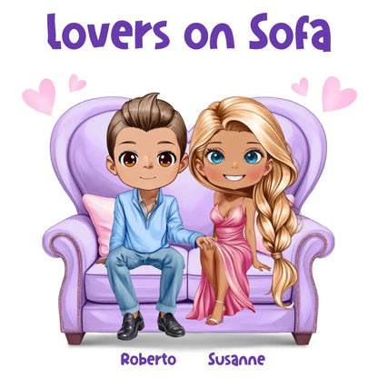 Lovers on Sofa: 2-4 Figuren (mw/mm/ww) • mehrere Artikel • ’Statement-Collection’ • Wunschtext • personalisierte