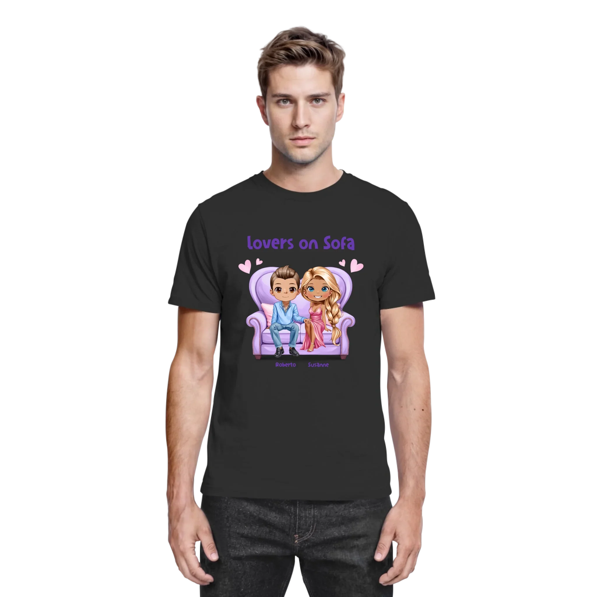 Lovers on Sofa: 2-4 Figuren (mw/mm/ww) • mehrere Artikel • ’Statement-Collection’ • Wunschtext • personalisierte