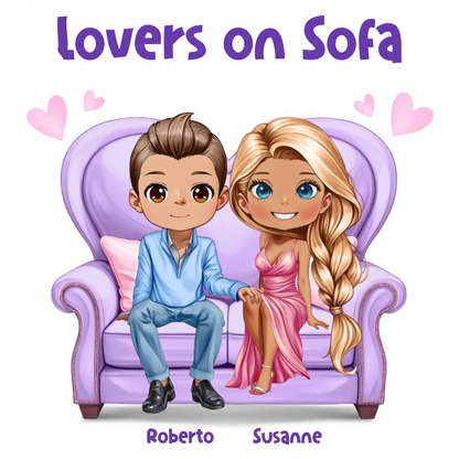 Lovers on Sofa: 2-4 Figuren (mw/mm/ww) • mehrere Artikel • ’Statement-Collection’ • Wunschtext • personalisierte