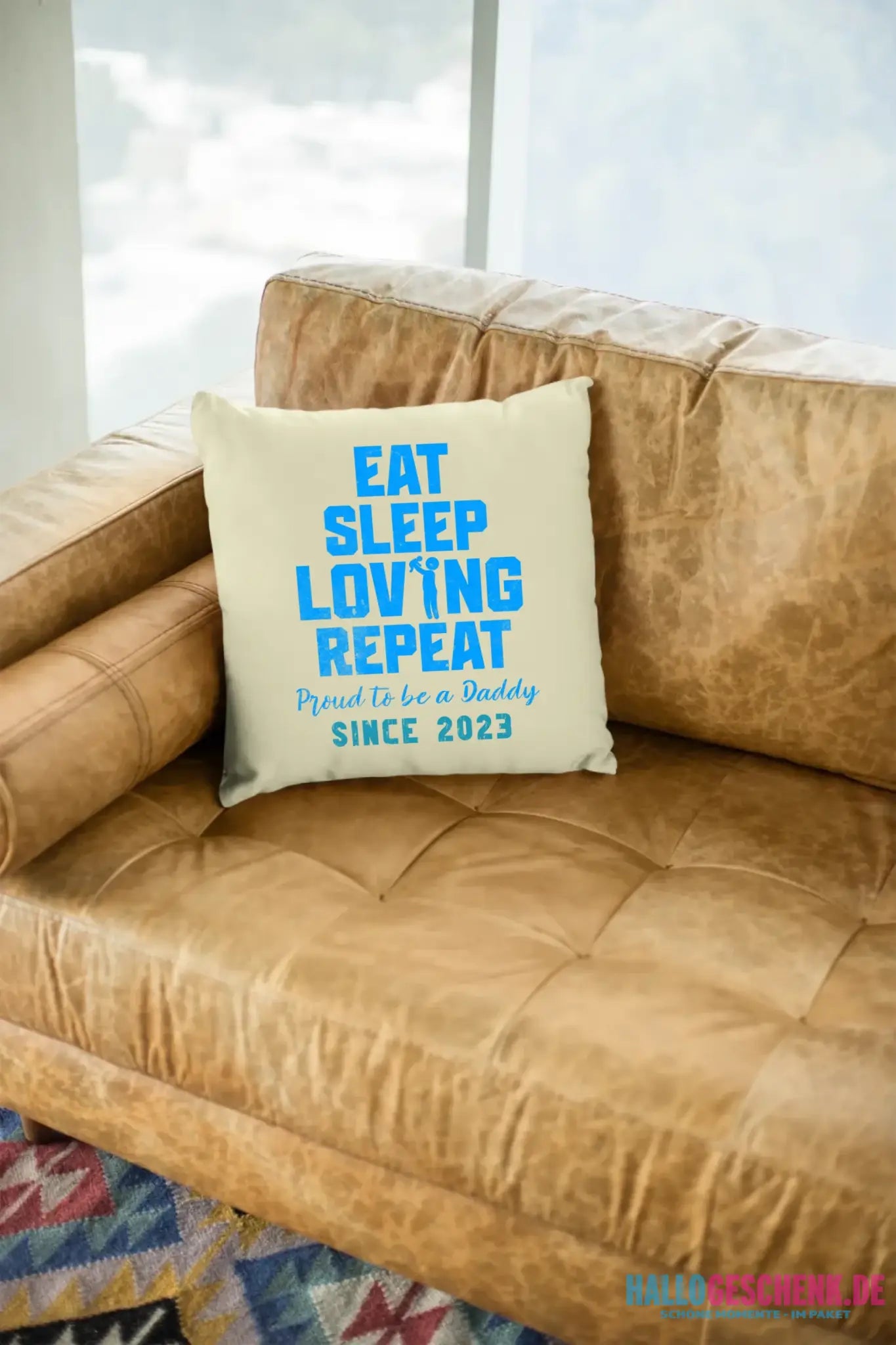 Loving Dad • Farbwahl + Wunschtext• Kissen 40x40 cm • personalisiert