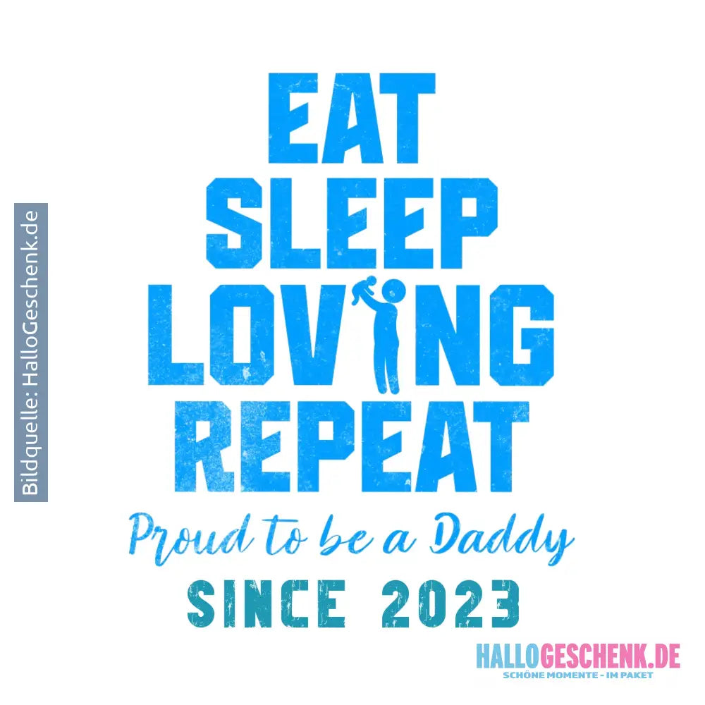 Loving Dad • Farbwahl + Wunschtext • personalisiert • STICKER 20x20cm (Aufkleber) - ausgestanzter Sticker 20x20 cm