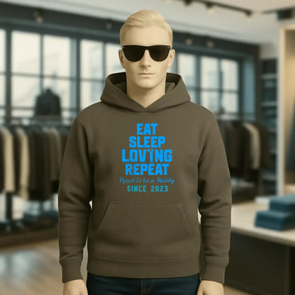 Loving Dad • Farbwahl + Wunschtext • Unisex Premium Hoodie XS-5XL aus Bio-Baumwolle für Damen & Herren • Exklusivdesign • personalisiert