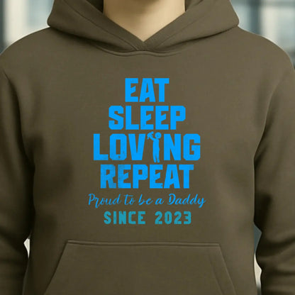 Loving Dad • Farbwahl + Wunschtext • Unisex Premium Hoodie XS-5XL aus Bio-Baumwolle für Damen & Herren • Exklusivdesign • personalisiert
