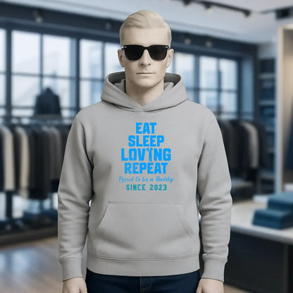 Loving Dad • Farbwahl + Wunschtext • Unisex Premium Hoodie XS-5XL aus Bio-Baumwolle für Damen & Herren • Exklusivdesign • personalisiert