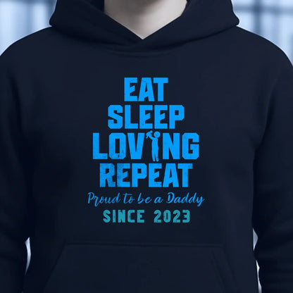 Loving Dad • Farbwahl + Wunschtext • Unisex Premium Hoodie XS-5XL aus Bio-Baumwolle für Damen & Herren • Exklusivdesign • personalisiert