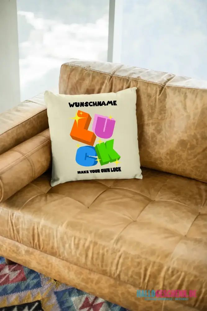 Luck + dein Name • Kissen 40x40 cm • personalisiert