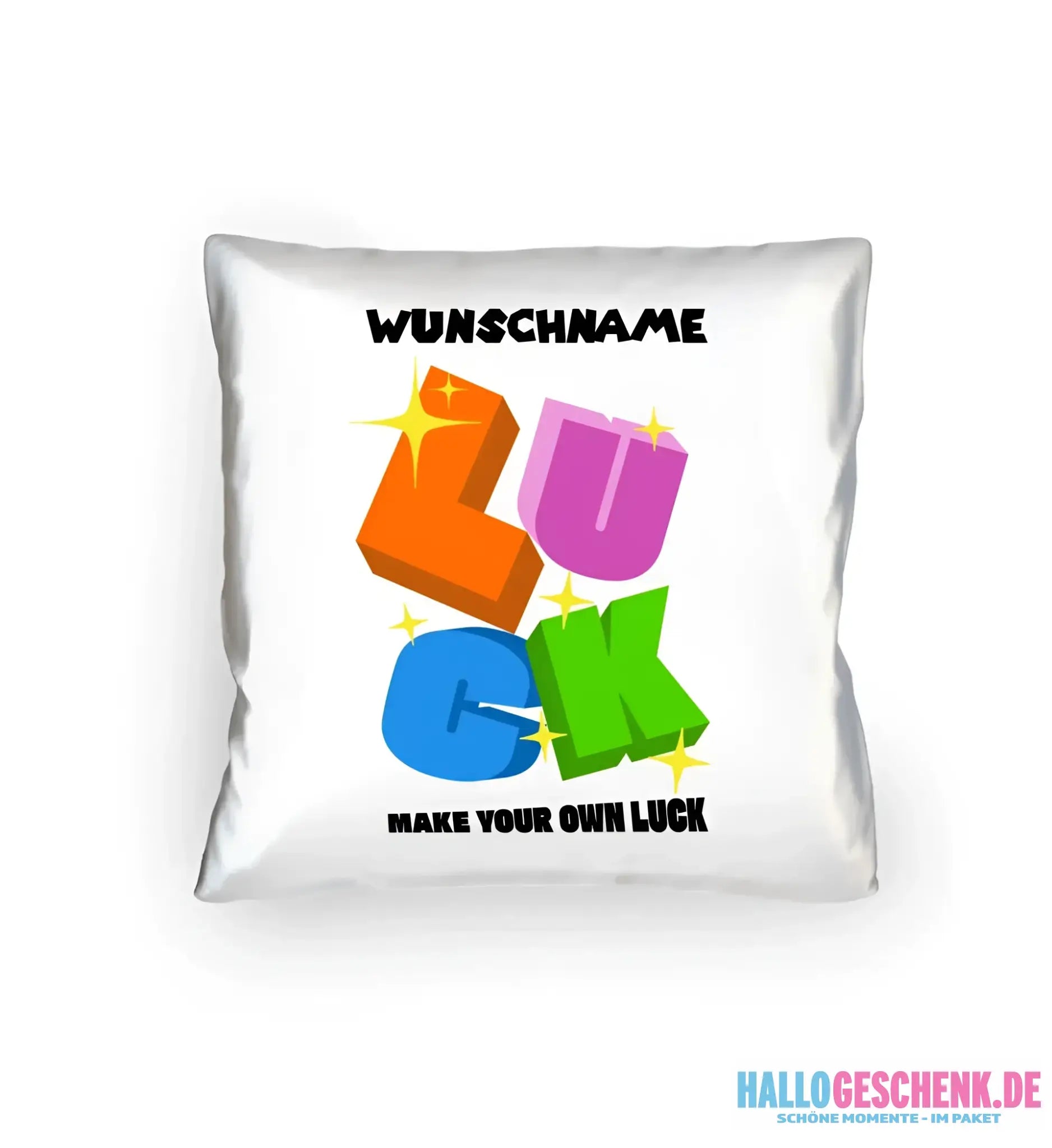 Luck + dein Name • Kissen 40x40 cm • personalisiert