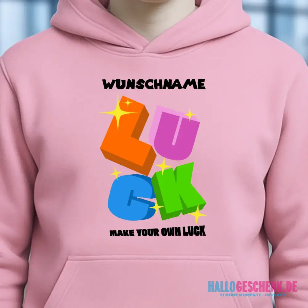 Luck + dein Name • Unisex Premium Hoodie XS-5XL aus Bio-Baumwolle für Damen & Herren • Exklusivdesign • personalisiert