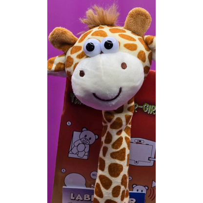 Lustige Laber-Giraffe GERTRUD, die alles nachplappert • tanzender Hals • inkl. Batterien • 9x30 cm • Labertiere