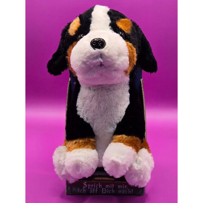 Lustiger Laber-Berner-Sennenhund ROCKY, der alles nachplappert • inkl. Batterien • 12,5x15x19,5 cm • Labertiere