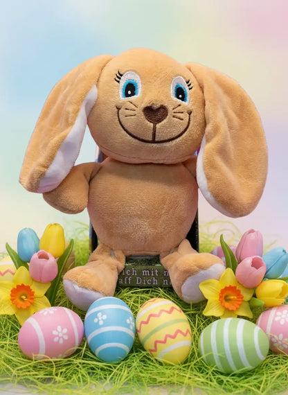 Lustiger Laber-Schlappohrhase SOCKE der alles nachplappert • 15x10x17 cm • Labertiere - Labertiere