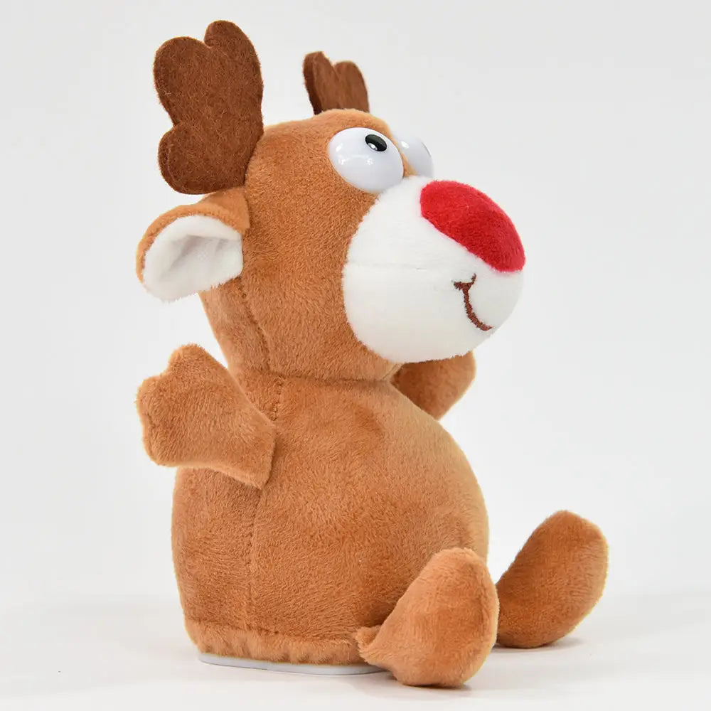 Lustiges Laber-Rentier RUDOLPH das alles nachplappert • inkl. Batterien • 16x11,5x18,5 cm • Labertiere - Labertiere