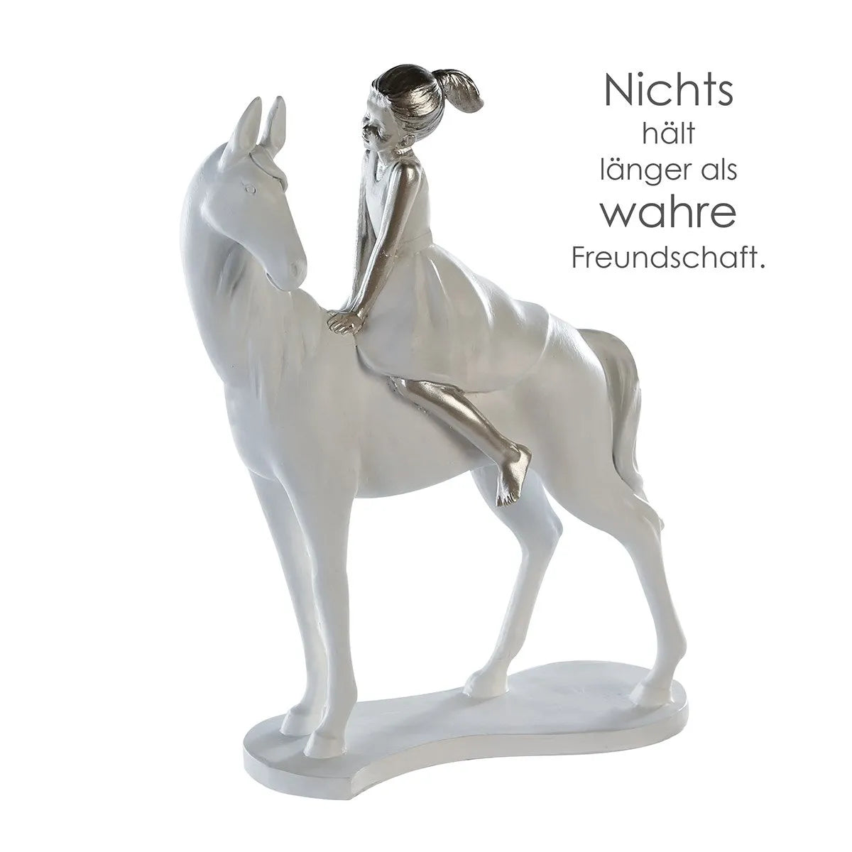 Mädchen auf Pferd • Reiterin • Skulptur • Wohndeko von HalloGeschenk.de