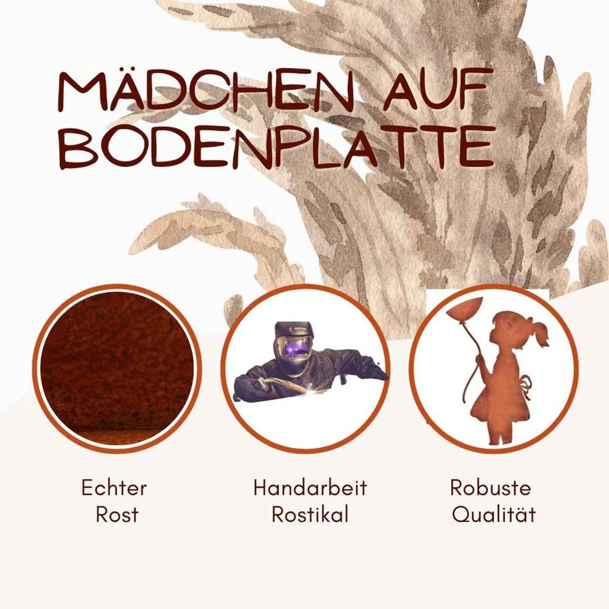 Mädchen mit Luftballon | Figur aus Metall Rost Edelrost | originelle Geschenkidee von HalloGeschenk.de