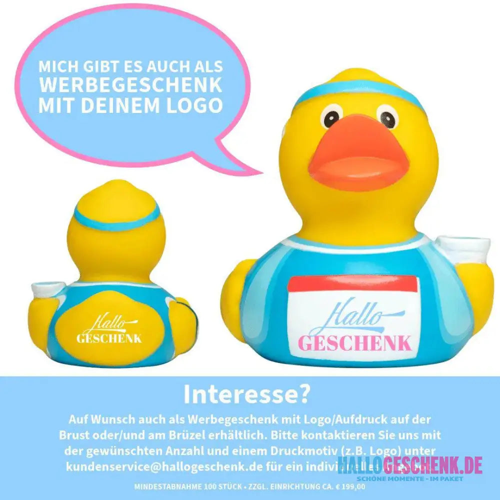 Marathon Jogging Jogger Läufer Lauf Quietsche-Ente / Badeente