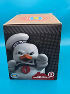 Weißer und orange stay puft marshmallow man pvc figurin in tubbz sammlerente box ghostbusters lizenzprodukt