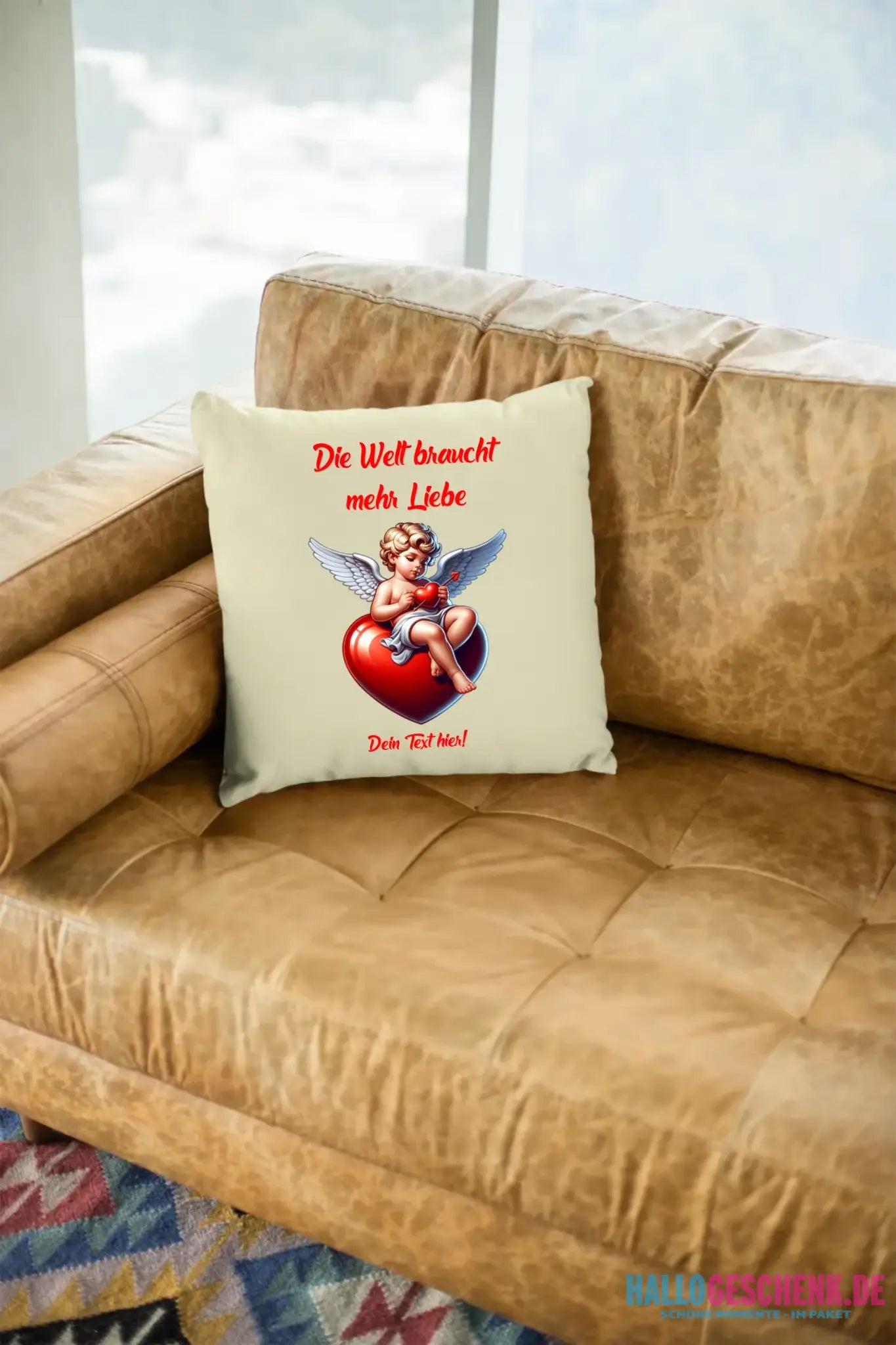 Mehr Liebe • Valentinstag • Kissen 40x40 cm • personalisiert