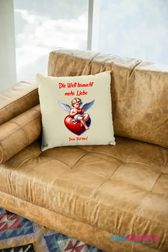 Mehr Liebe • Valentinstag • Kissen 40x40 cm • personalisiert