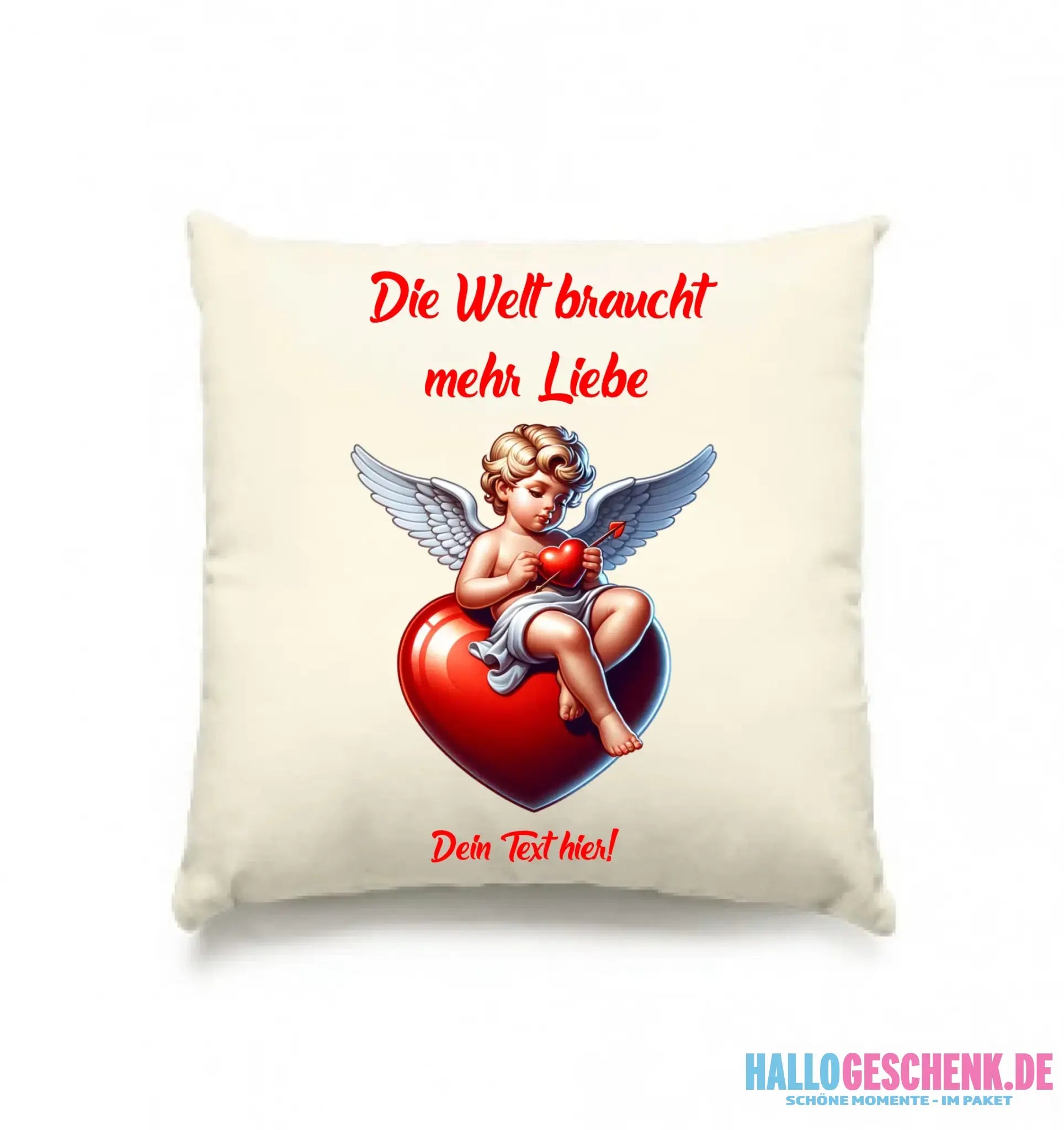 Mehr Liebe • Valentinstag • Kissen 40x40 cm • personalisiert