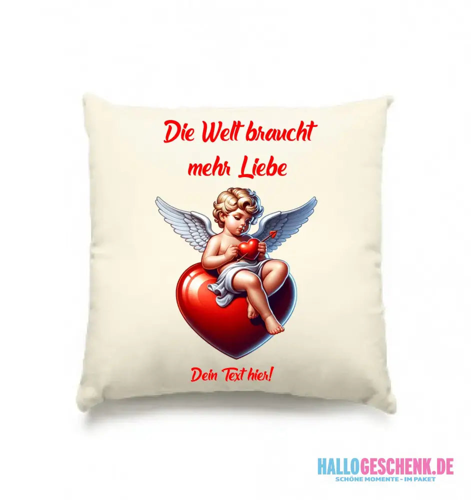 Mehr Liebe • Valentinstag • Kissen 40x40 cm • personalisiert