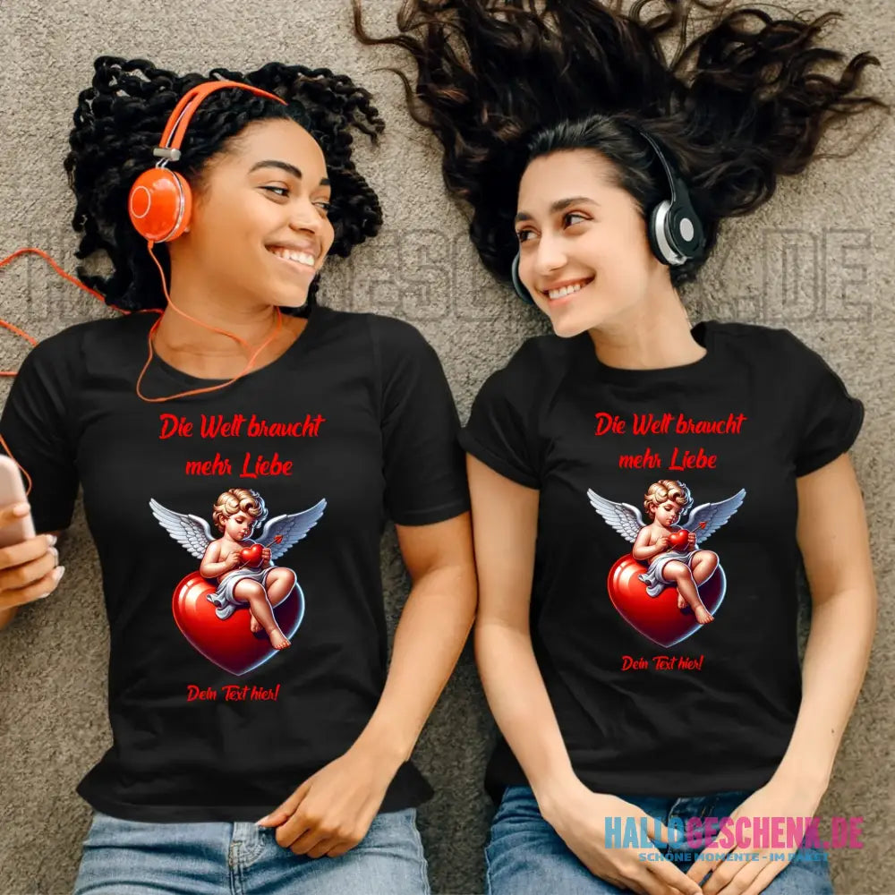 Mehr Liebe • Valentinstag • Ladies Premium T-Shirt XS-2XL aus Bio-Baumwolle für Damen • Exklusivdesign • personalisiert