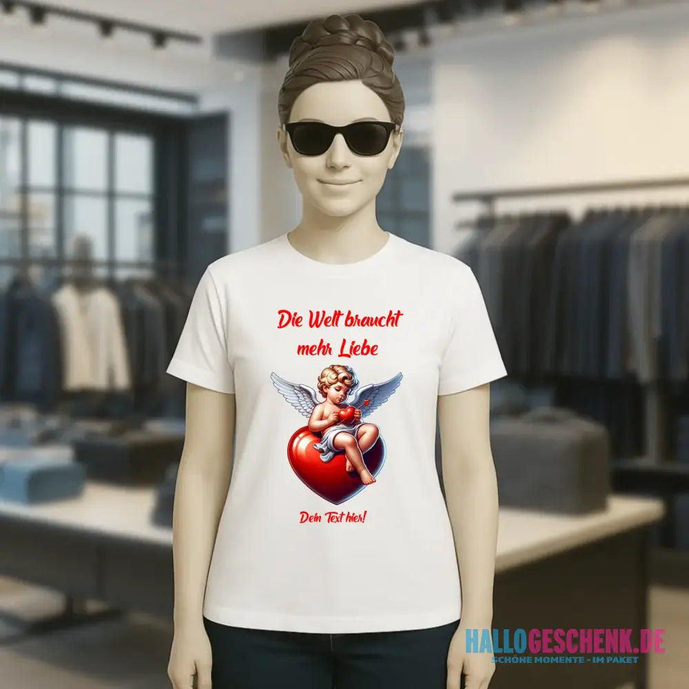 Mehr Liebe • Valentinstag • Ladies Premium T-Shirt XS-2XL aus Bio-Baumwolle für Damen • Exklusivdesign • personalisiert