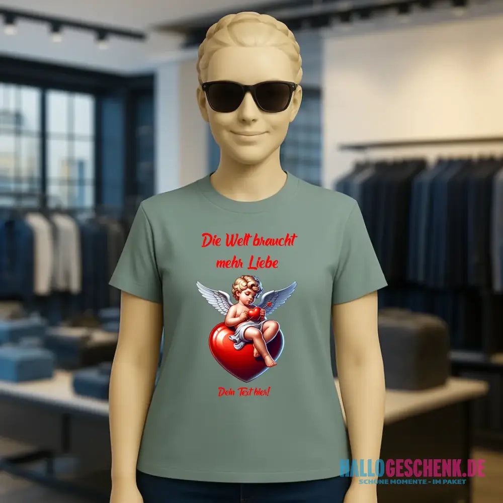 Mehr Liebe • Valentinstag • Ladies Premium T-Shirt XS-2XL aus Bio-Baumwolle für Damen • Exklusivdesign • personalisiert