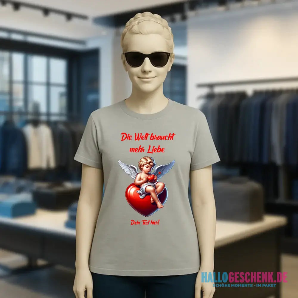 Mehr Liebe • Valentinstag • Ladies Premium T-Shirt XS-2XL aus Bio-Baumwolle für Damen • Exklusivdesign • personalisiert