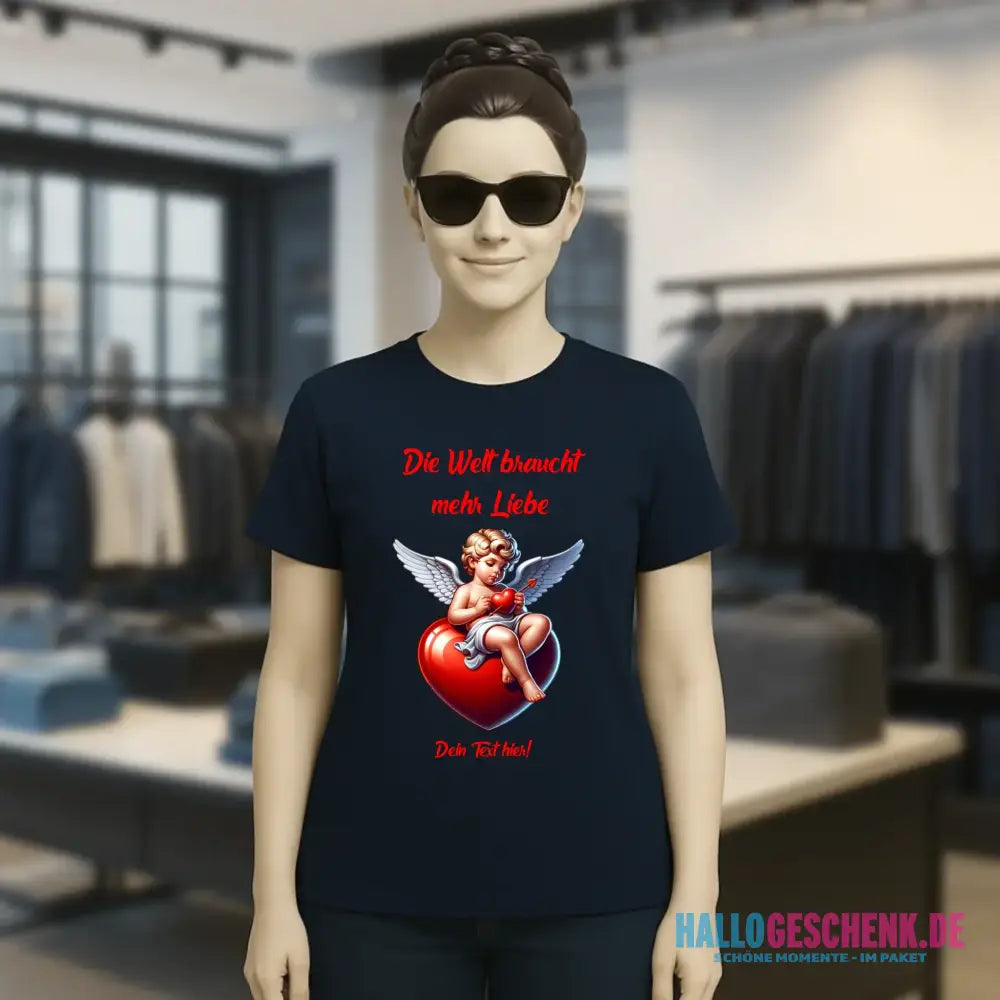 Mehr Liebe • Valentinstag • Ladies Premium T-Shirt XS-2XL aus Bio-Baumwolle für Damen • Exklusivdesign • personalisiert