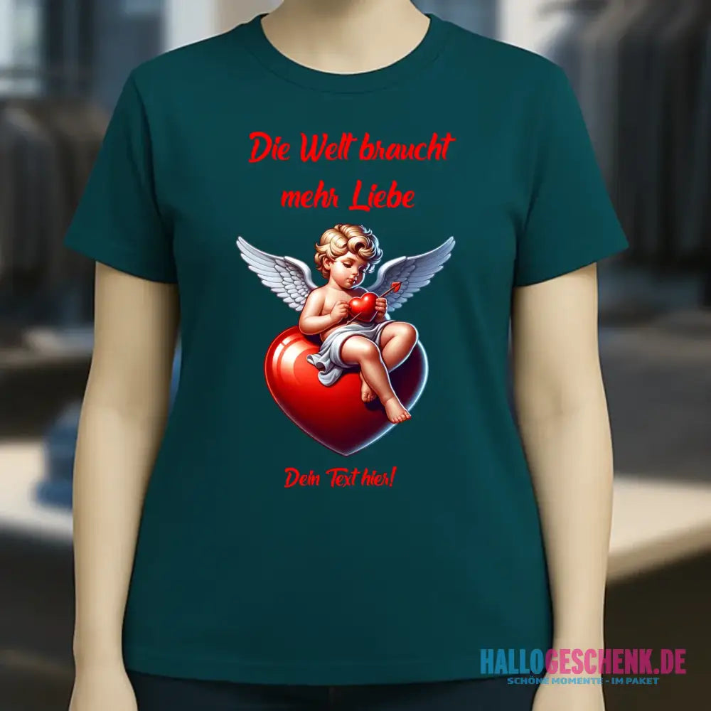 Mehr Liebe • Valentinstag • Ladies Premium T-Shirt XS-2XL aus Bio-Baumwolle für Damen • Exklusivdesign • personalisiert
