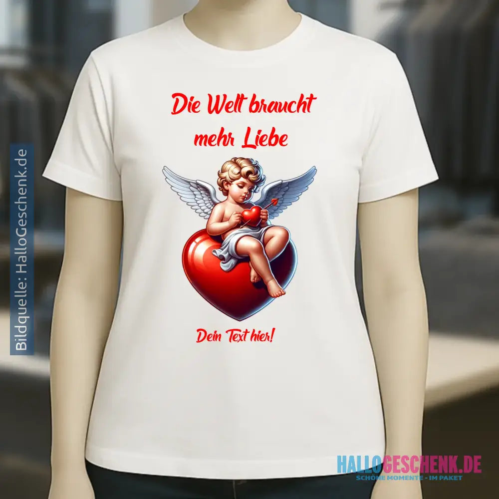 Mehr Liebe • Valentinstag • Ladies Premium T-Shirt XS-2XL aus Bio-Baumwolle für Damen • Exklusivdesign • personalisiert