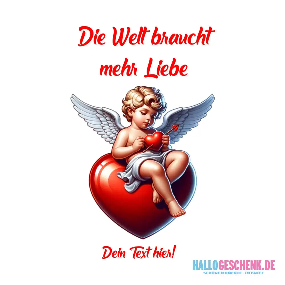 Mehr Liebe • Valentinstag • Sticker • 20x20cm • ausgestanzt mit weißem Rand • personalisiert - ausgestanzter Sticker
