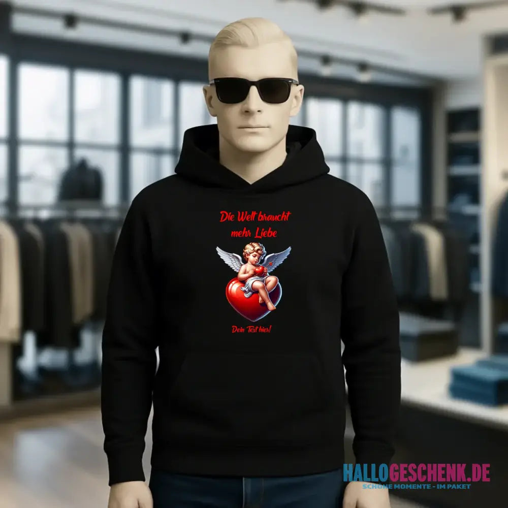 Mehr Liebe • Valentinstag • Unisex Premium Hoodie XS-5XL aus Bio-Baumwolle für Damen & Herren
