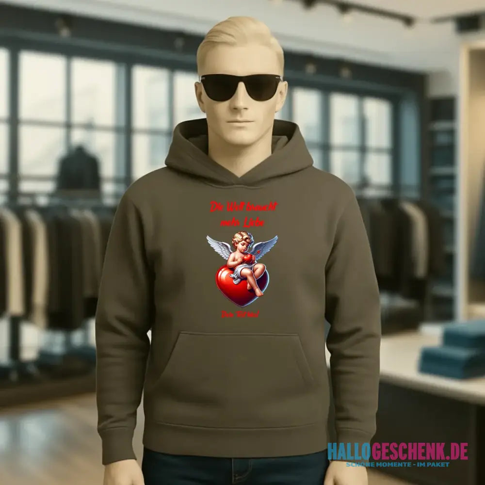 Mehr Liebe • Valentinstag • Unisex Premium Hoodie XS-5XL aus Bio-Baumwolle für Damen & Herren