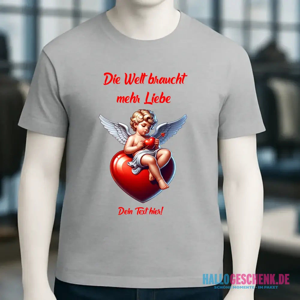 Mehr Liebe • Valentinstag • Unisex Premium T-Shirt XS-5XL aus Bio-Baumwolle für Damen & Herren • Exklusivdesign • personalisiert
