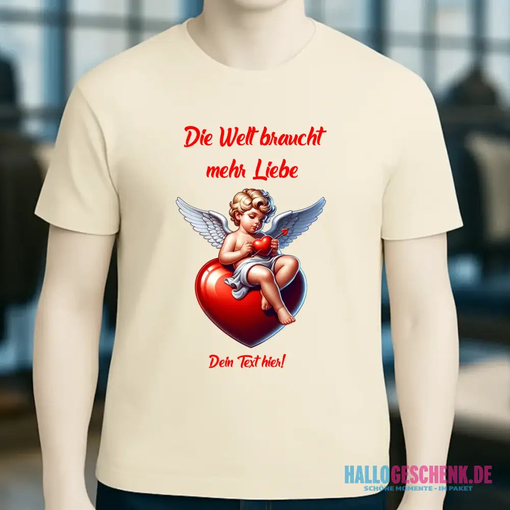 Mehr Liebe • Valentinstag • Unisex Premium T-Shirt XS-5XL aus Bio-Baumwolle für Damen & Herren • Exklusivdesign • personalisiert