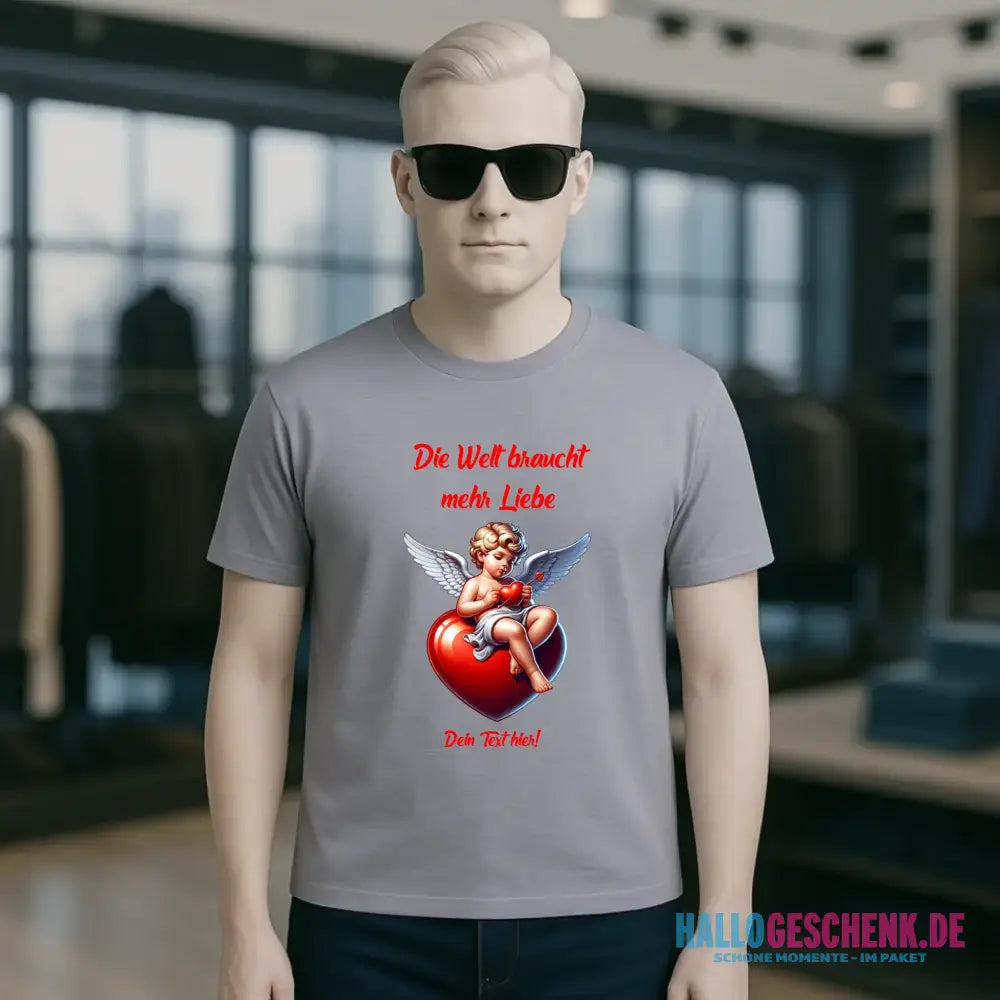 Mehr Liebe • Valentinstag • Unisex Premium T-Shirt XS-5XL aus Bio-Baumwolle für Damen & Herren • Exklusivdesign • personalisiert