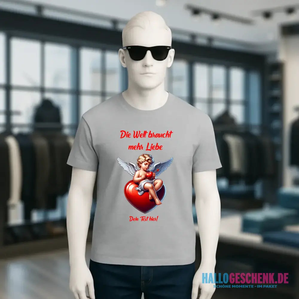 Mehr Liebe • Valentinstag • Unisex Premium T-Shirt XS-5XL aus Bio-Baumwolle für Damen & Herren • Exklusivdesign • personalisiert