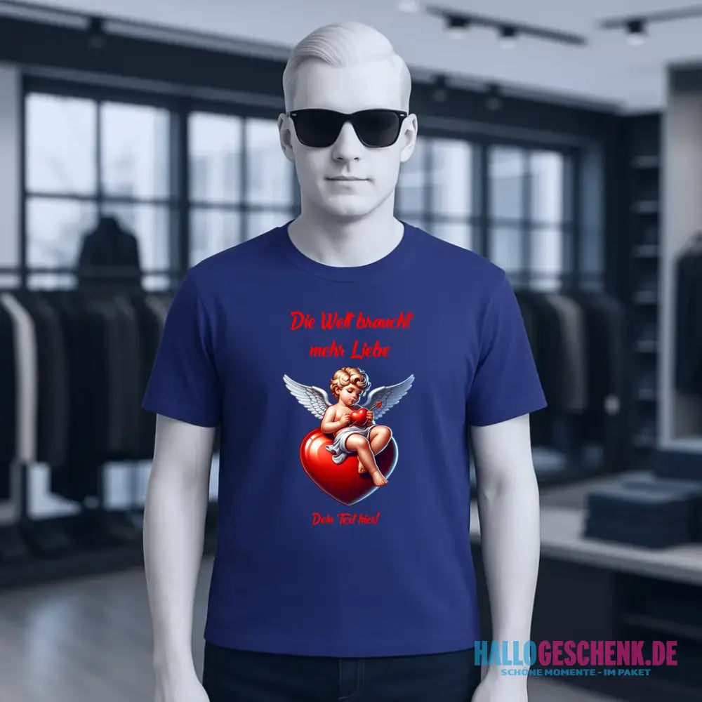 Mehr Liebe • Valentinstag • Unisex Premium T-Shirt XS-5XL aus Bio-Baumwolle für Damen & Herren • Exklusivdesign • personalisiert