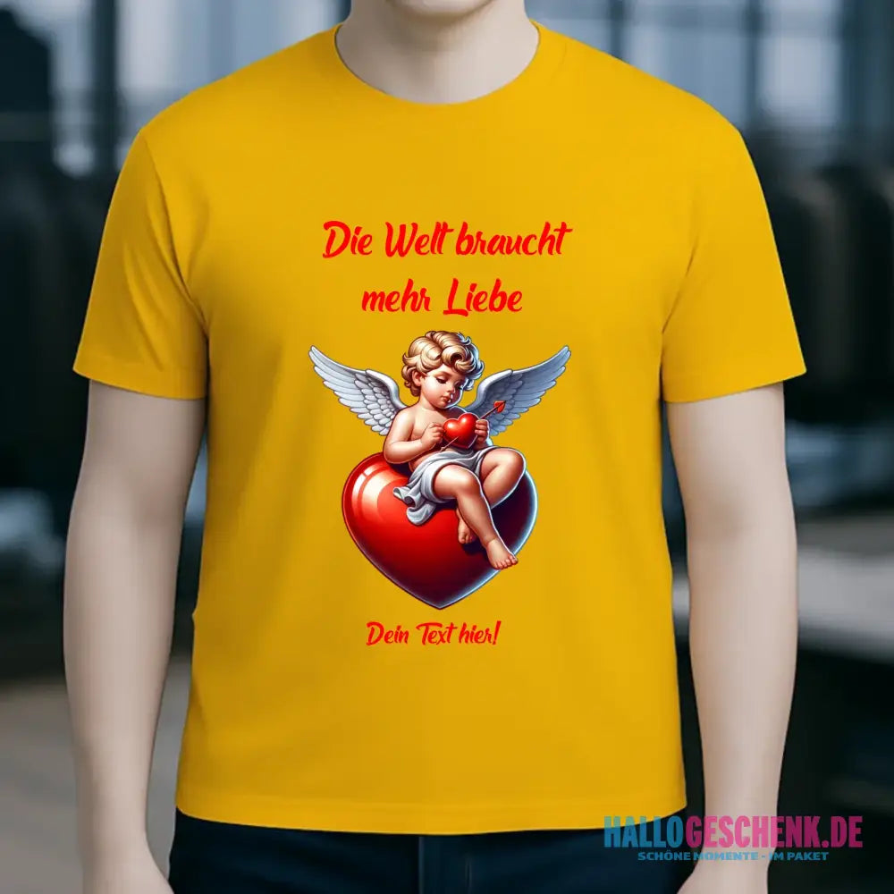 Mehr Liebe • Valentinstag • Unisex Premium T-Shirt XS-5XL aus Bio-Baumwolle für Damen & Herren • Exklusivdesign • personalisiert