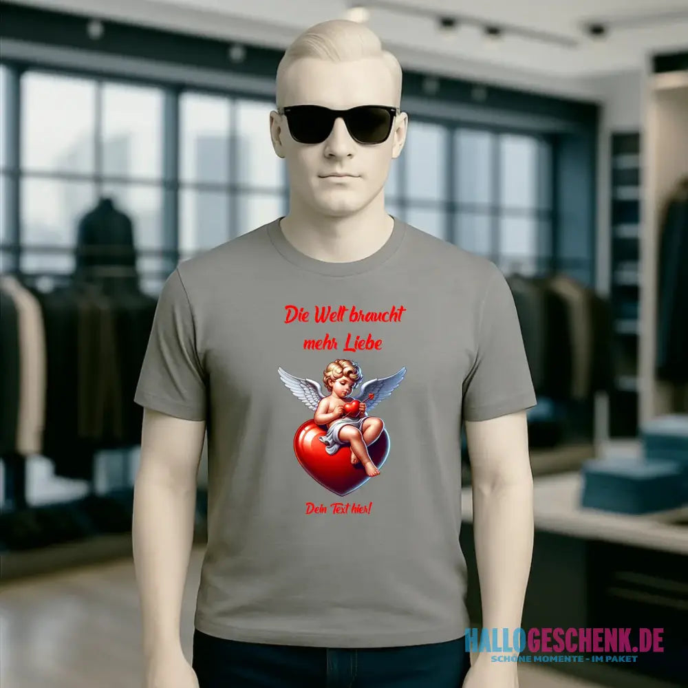 Mehr Liebe • Valentinstag • Unisex Premium T-Shirt XS-5XL aus Bio-Baumwolle für Damen & Herren • Exklusivdesign • personalisiert
