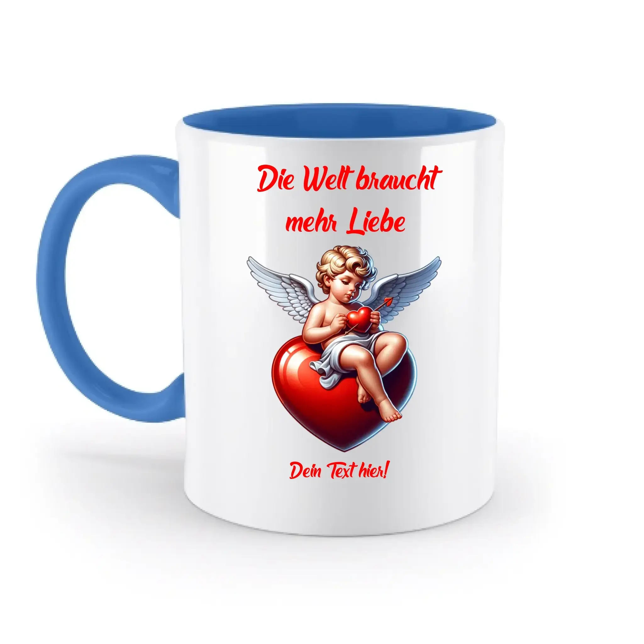 Mehr Liebe • Valentinstag • zweifarbige Tasse • spülmaschinengeeignet • Exklusivdesign • personalisiert