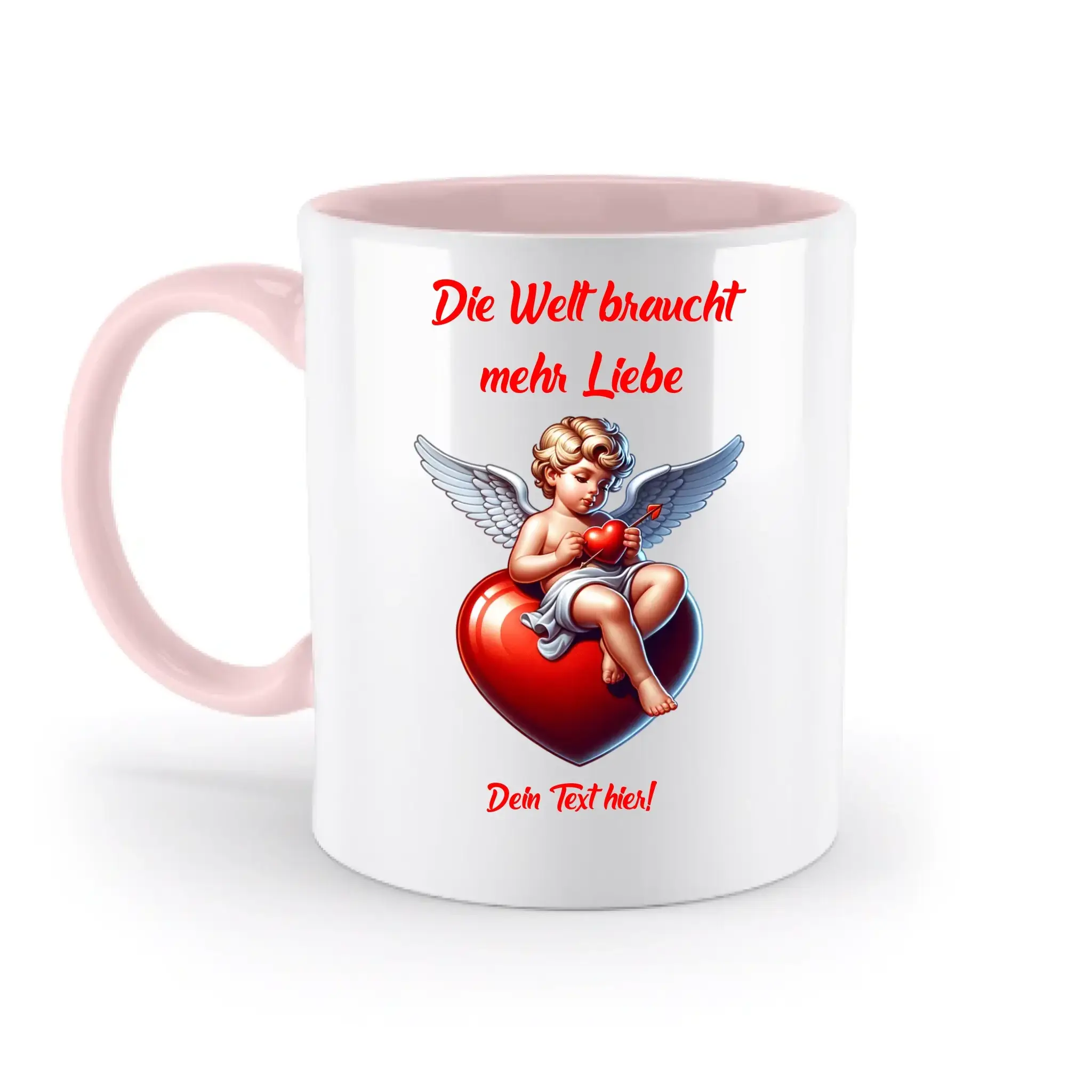 Mehr Liebe • Valentinstag • zweifarbige Tasse • spülmaschinengeeignet • Exklusivdesign • personalisiert