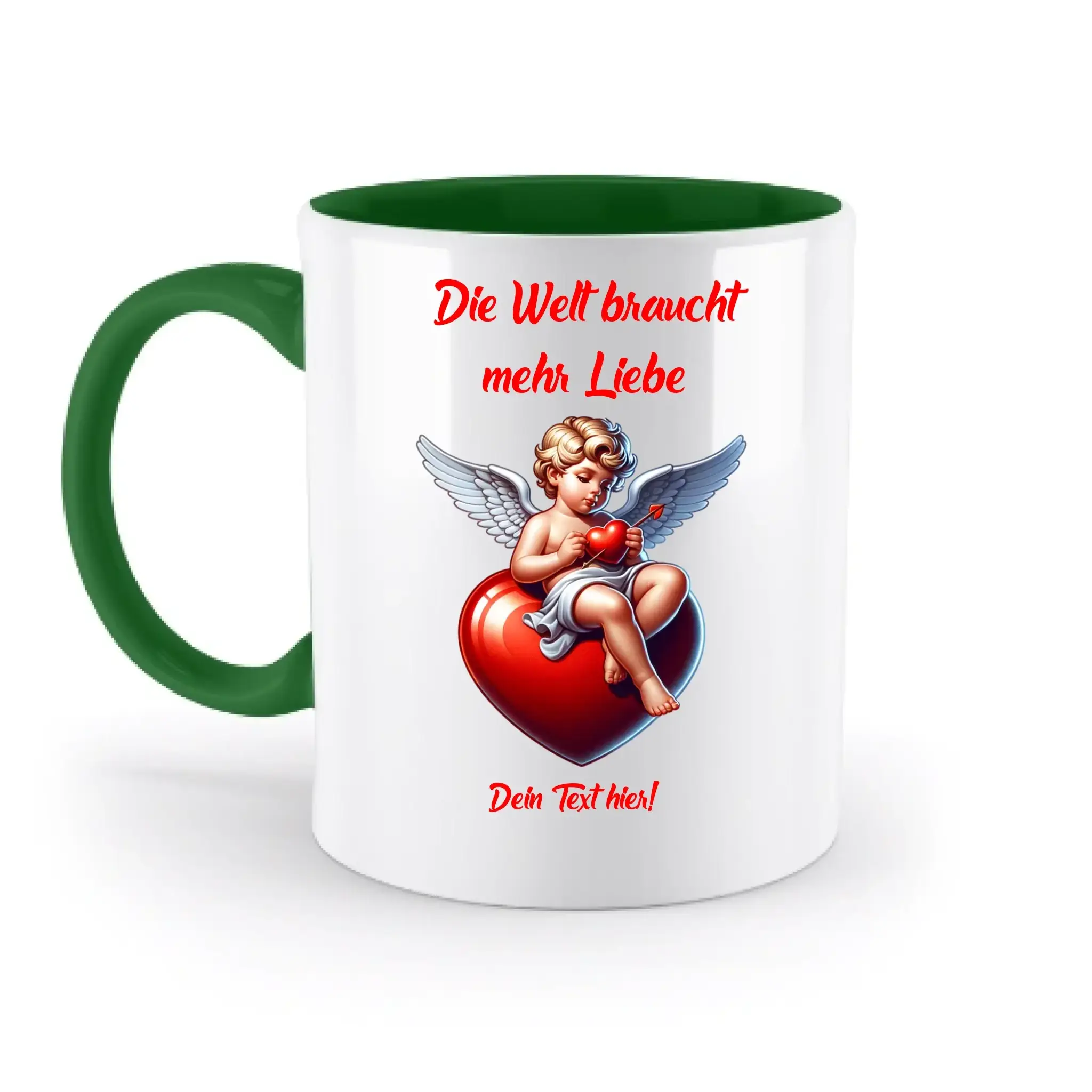 Mehr Liebe • Valentinstag • zweifarbige Tasse • spülmaschinengeeignet • Exklusivdesign • personalisiert