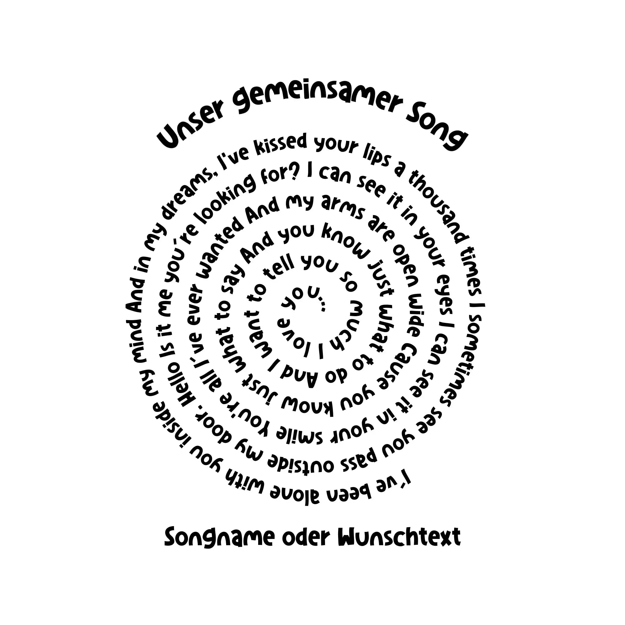 Mein Motiv: Spotify-Motive • mehrere Artikel • ’Statement-Collection’ • Wunschtext - Sticker Platzhalter / White